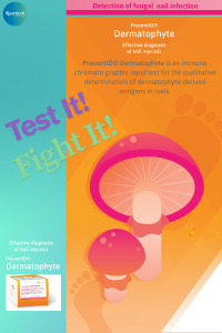 Dermatophyte test kit used to detect fungal nail infection.