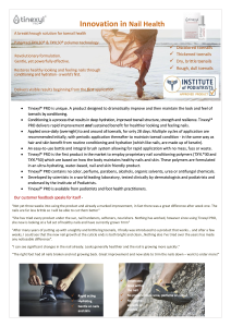 Tinexyl Pro nail conditioning treatment used to support fungal nail recovery.